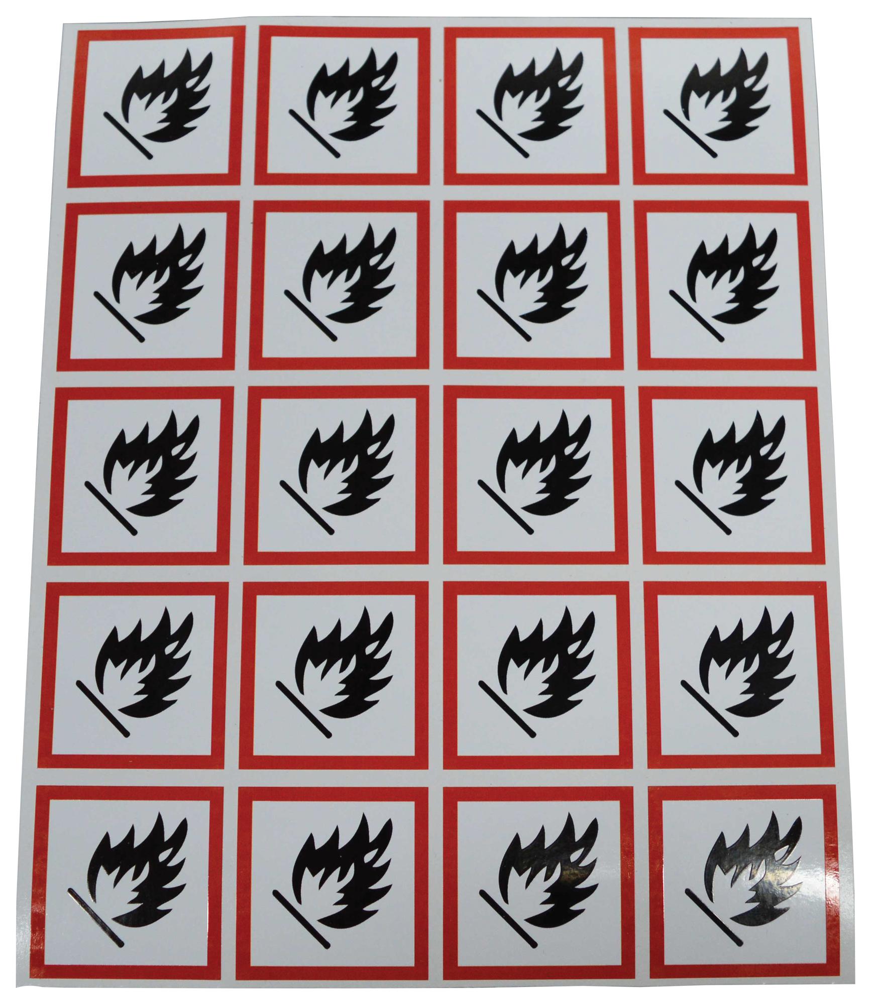 Multicomp Series Flammable Warning Label: MP001258