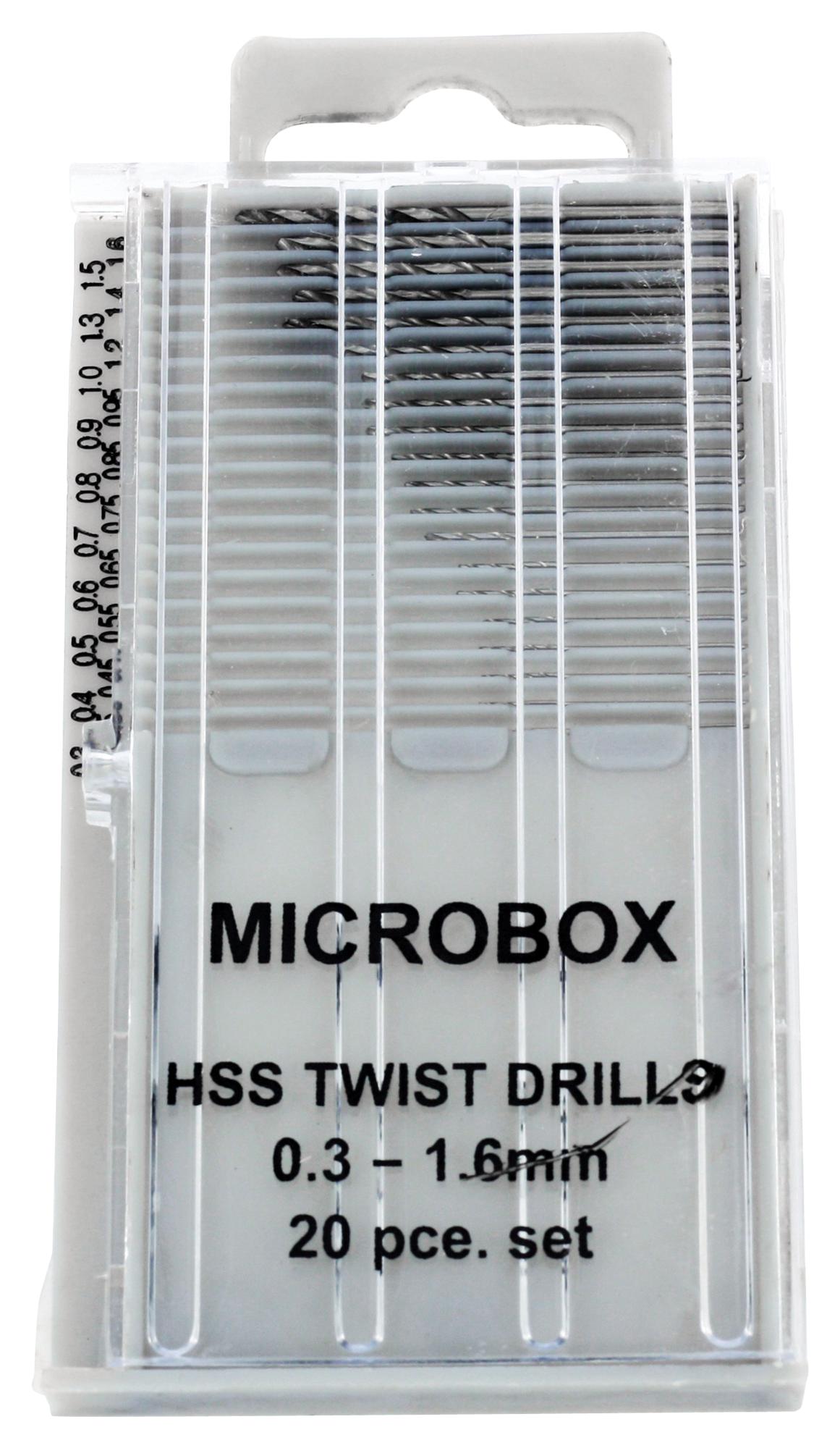 Multicomp MicroBox 20 Pieces Micro Drill Set – Reliable Precision Drills for Industrial Applications