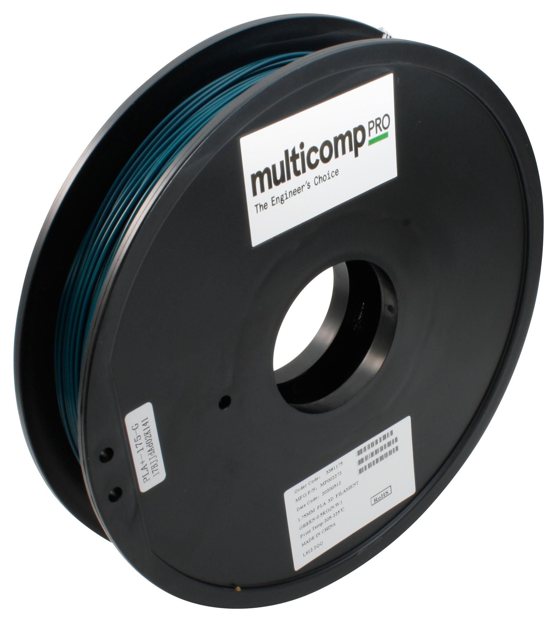 Multicomp Series PLA Filament: 1.75mm 1kg PartNumber MP002272