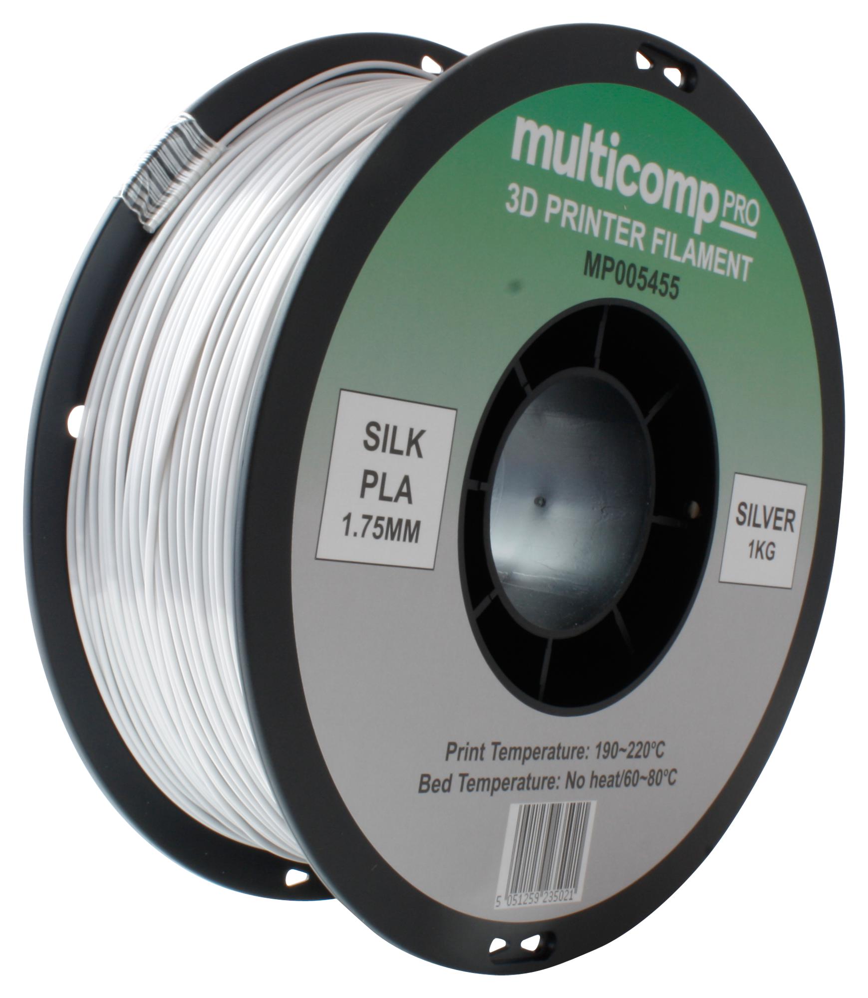 Multicomp Silk PLA – Reliable Metallic 3D Printing Filament for Industrial Applications