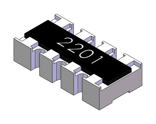 Multicomp Series Resistor Arrays: Thick Film 4-Element: MP005618