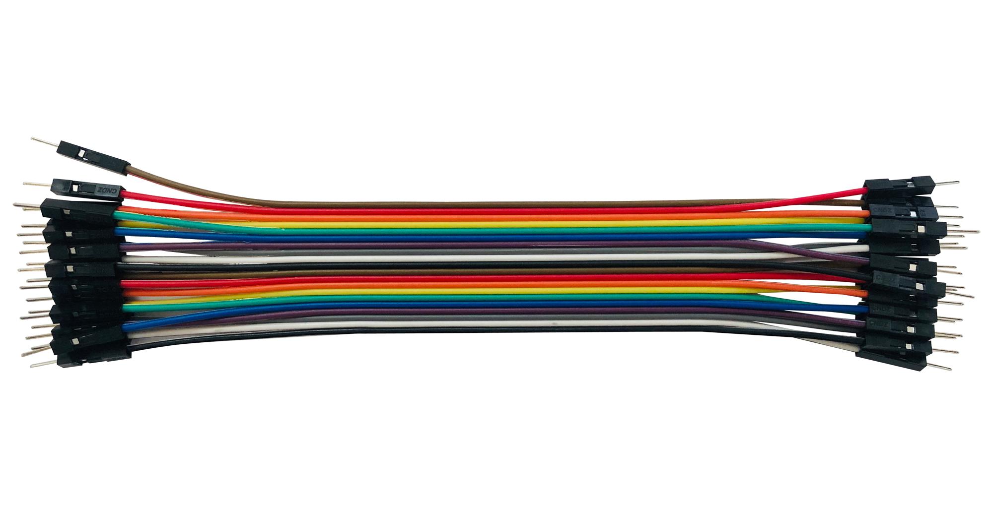 Buy multicomp jumper wires with Dupont connectors Part Number MP006288 Online