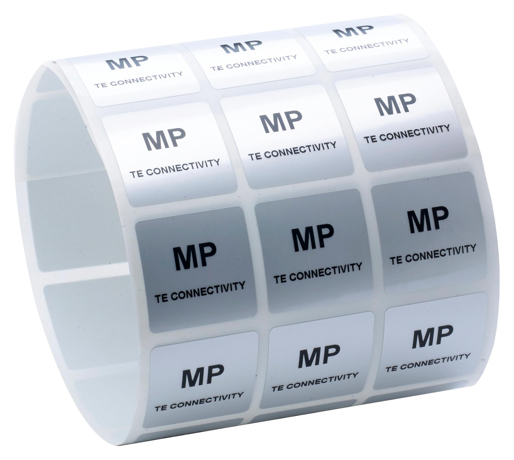 TE Connectivity Series Satin Metalized Polyester Labels: MP318064108A