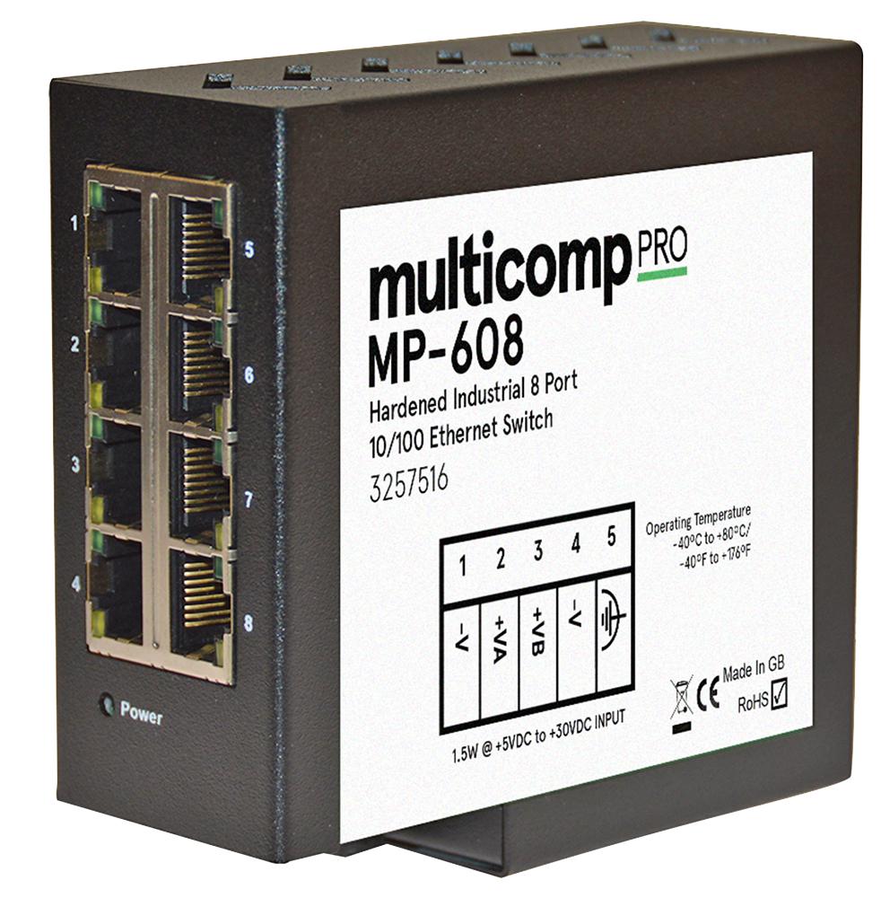 Multicomp 608 – Reliable Industrial Ethernet Switch for Manufacturing and Automation
