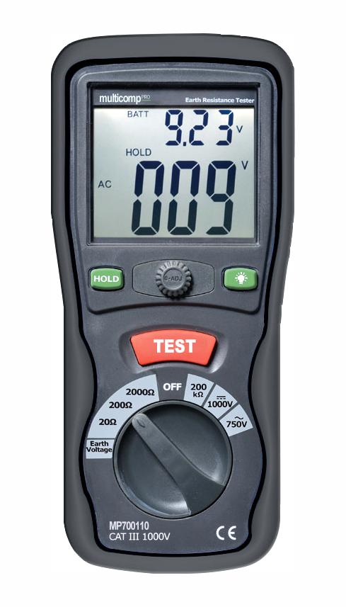 Multicomp Pro MP700110 – Reliable Earth Resistance Testers for Industrial Applications