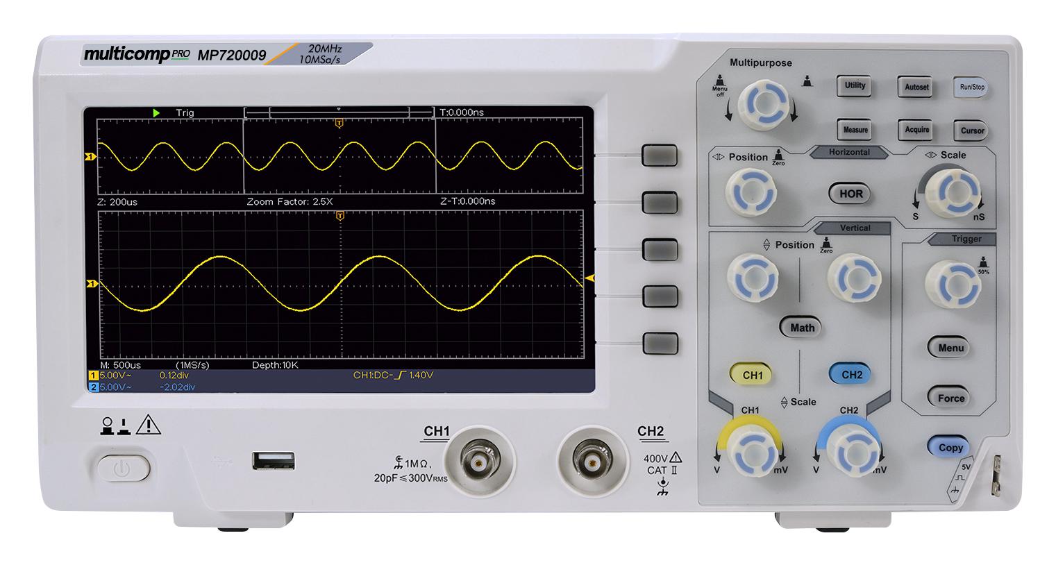 Buy multicomp Pro Oscilloscope Part Number MP720009 Online