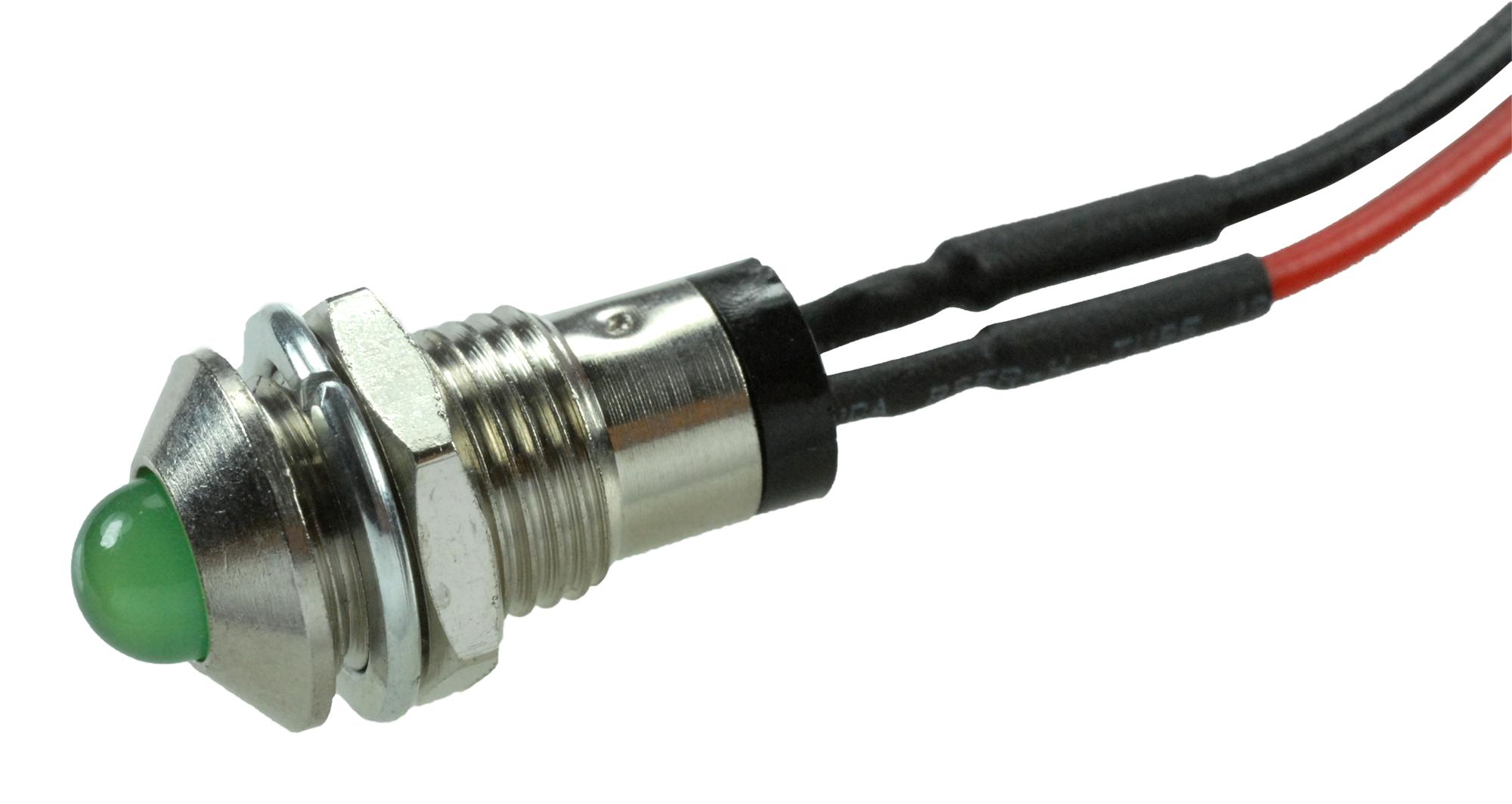 LED Series MPC Series 12V Green Indicator: MPC5GDW120