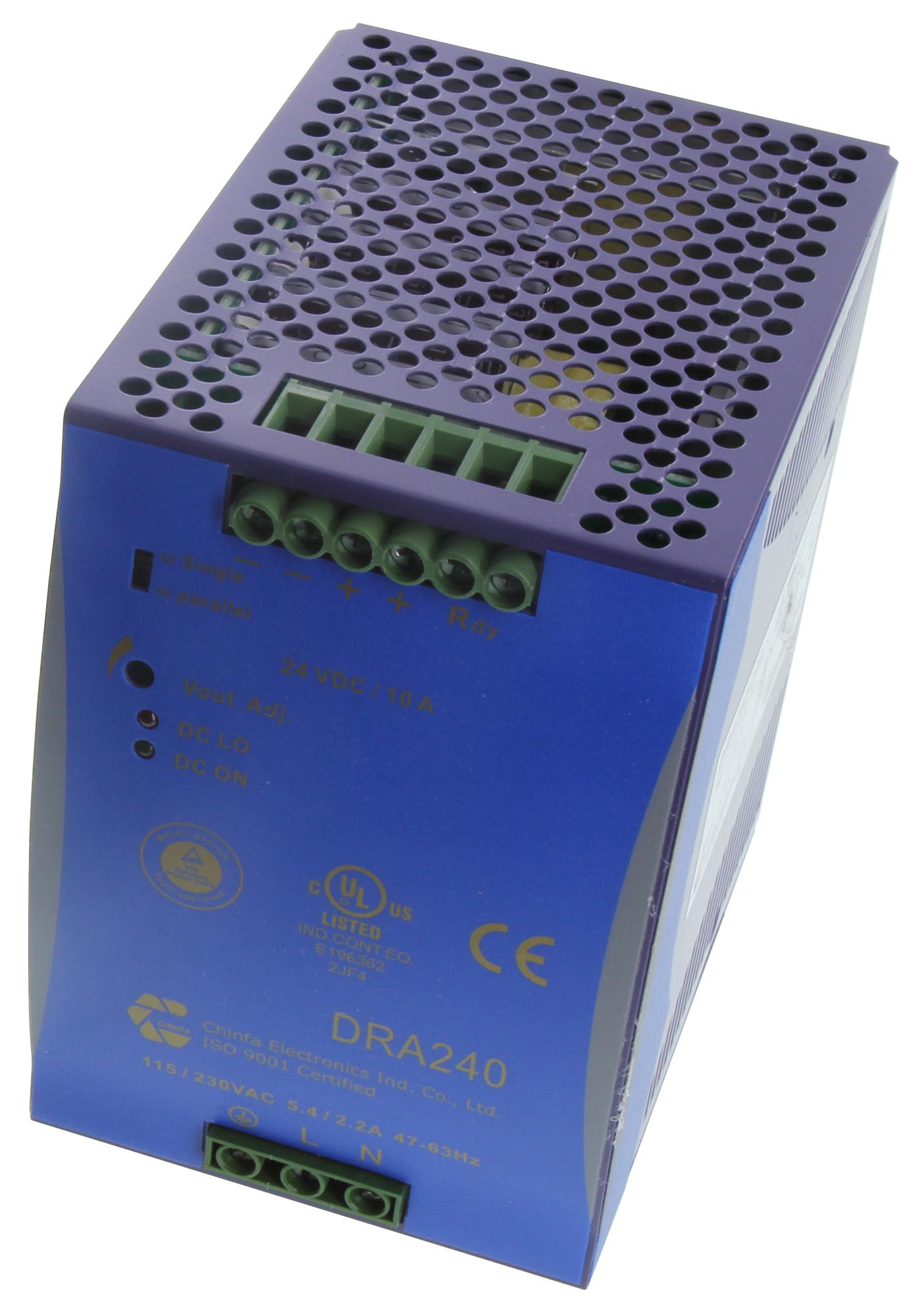 Multicomp Series Power Supply: AC to DC 240W Auto-Select 115/230V MPDRA24024A