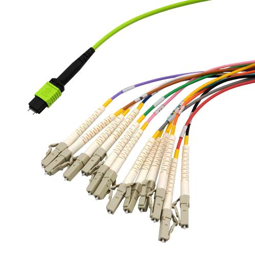 L-com Series Fiber Optic Cable: MPM12OM5FLCR1