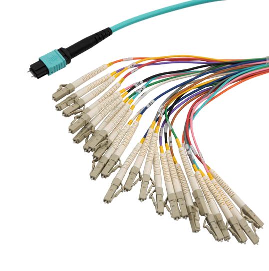 Buy L-Com OM3 Fiber Fanout Part Number MPM24OM3FLCR3 Online