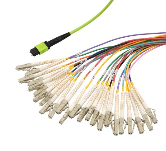 Buy L-com 24 Fiber Round Fanout Cable Part Number MPM24OM5FLCR-05 Online
