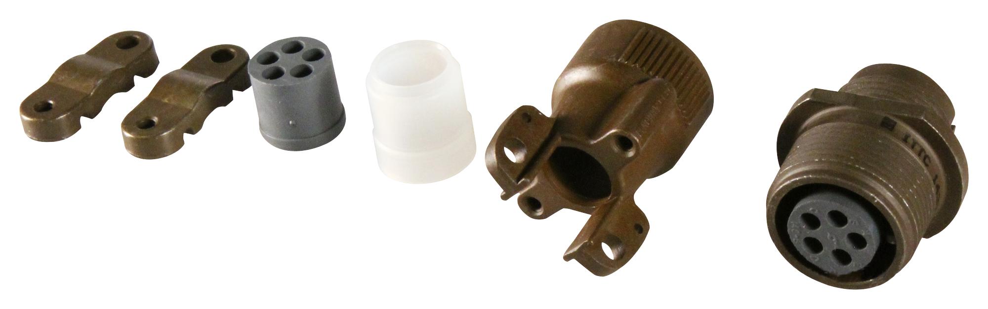 Cannon Series MIL-C-5015 5-Way Solder Receptacle Connector: MS3101F14S5S