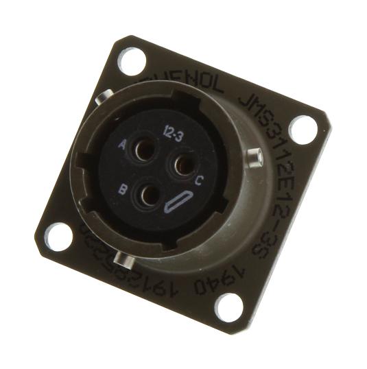 Amphenol MS3112E12-3S – Reliable MIL-DTL-26482 Series I Receptacle for Industrial Applications
