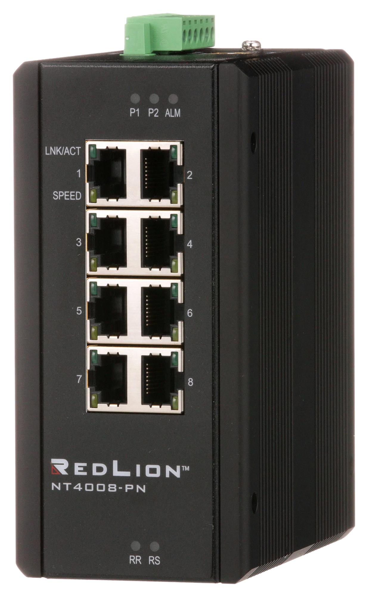 Red Lion Series NT4008 Gigabit Managed Industrial Ethernet Switch: NT4008-000-PN-M