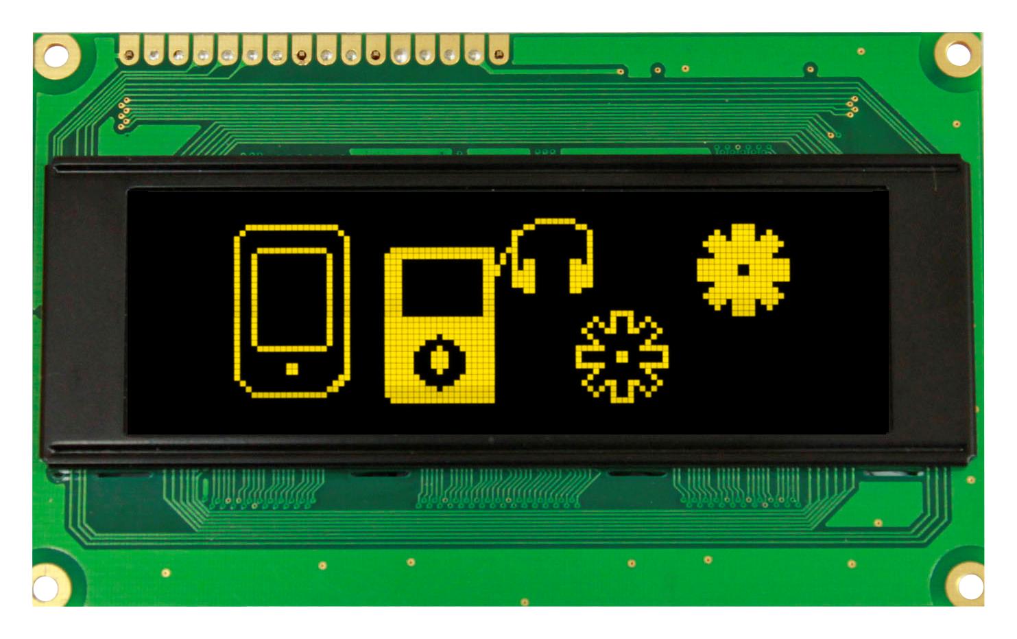 Vishay Series OLED Display: 100x32 Graphic Yellow OLED Module: O100H032BLPP5N0000