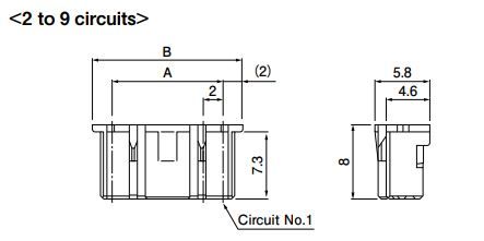 JST Series PA: 2mm Pitch Female Connector Housing PETK6