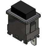 E-Switch Series PB1973 Push Button: PB1973ABLKBLKEF0