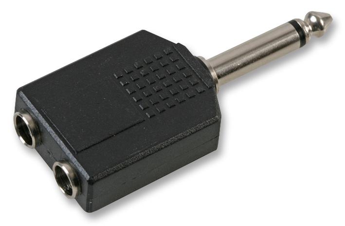 Multicomp PE000036 – Reliable 6.35mm Mono Plug to Double Jack Adapter for Industrial Applications