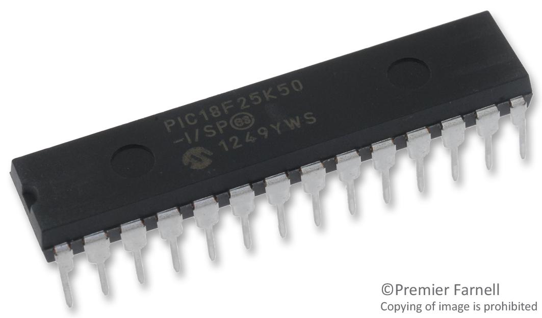Microchip Series PIC18F25K50: 32KB Flash, 2KB RAM, USB 2.0: PIC18F25K50ISP