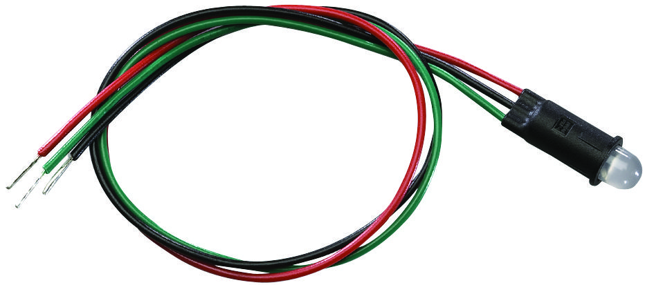 BIVAR Series Indicator LEDs 120VAC Panel Mount: PM53BCW120