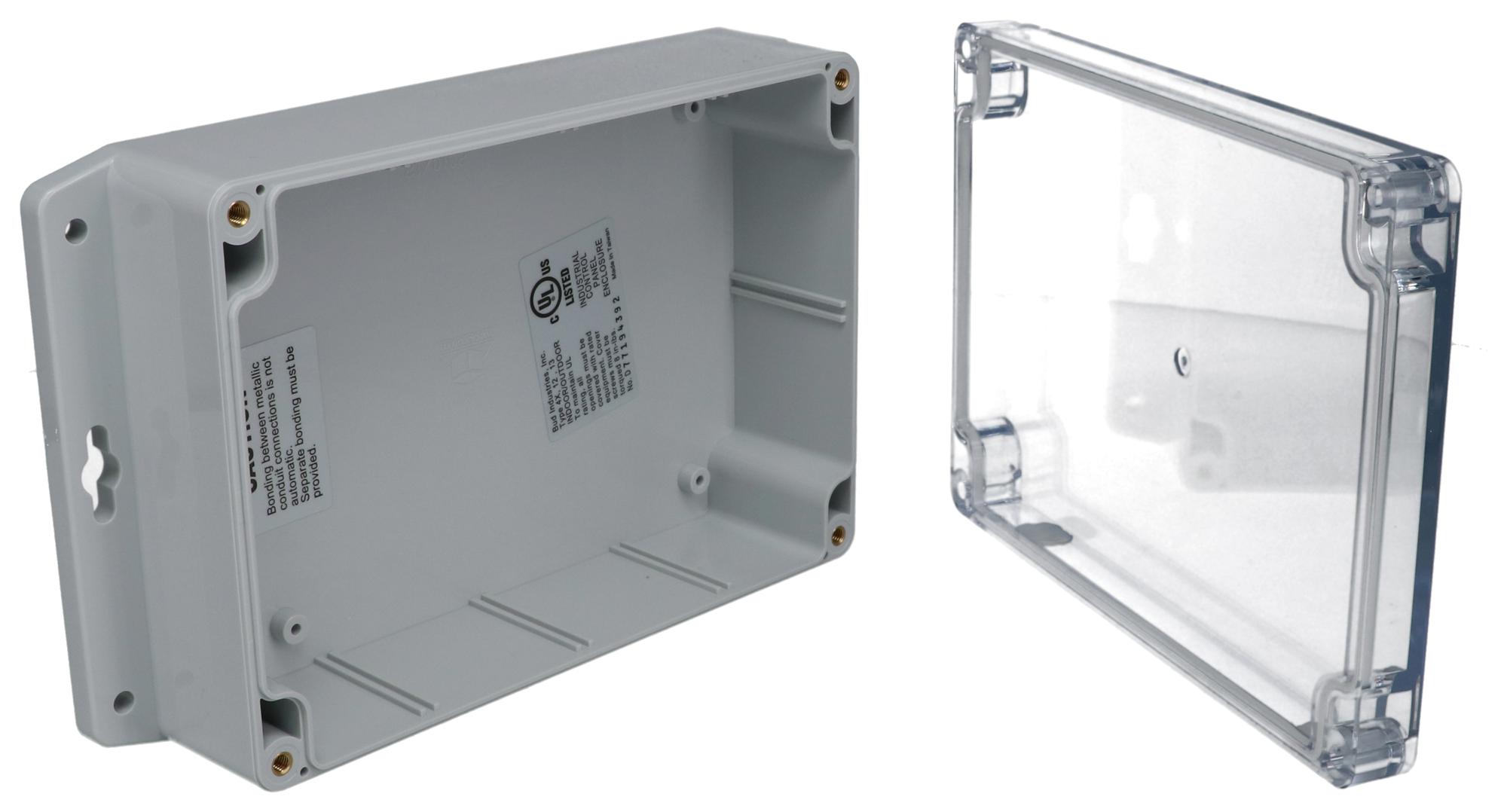Budind Series Enclosure: IP68 NEMA 6P Rugged Plastic Control Box: PN1324ACMB