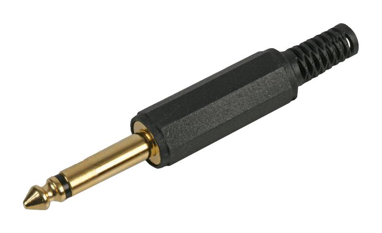 MultiComp Reliable 6.35mm Mono Plug with Plastic Handle for Industrial Applications