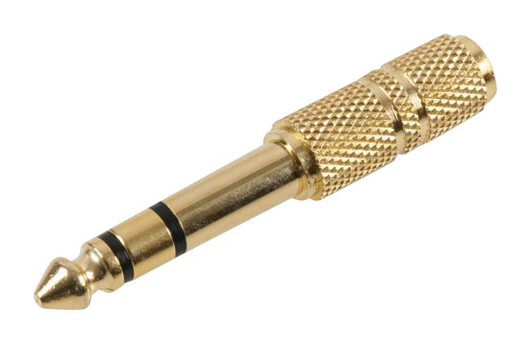 Multicomp Series Adaptor: Straight 6.35mm Stereo Plug to 3.5mm Stereo Jack PS000149