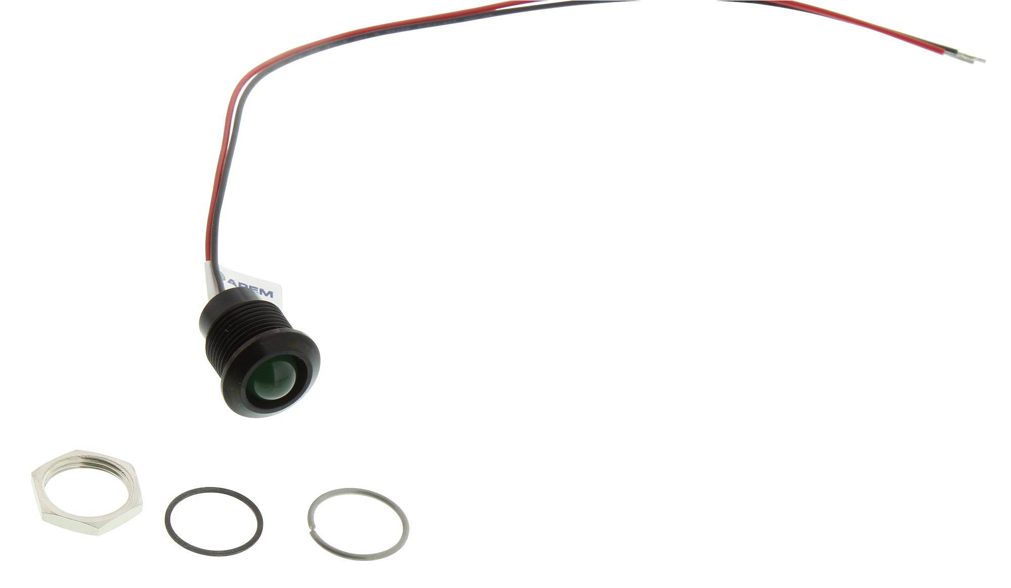 APEM Series Q12 LED Indicator: Q127P5BXXHG12E