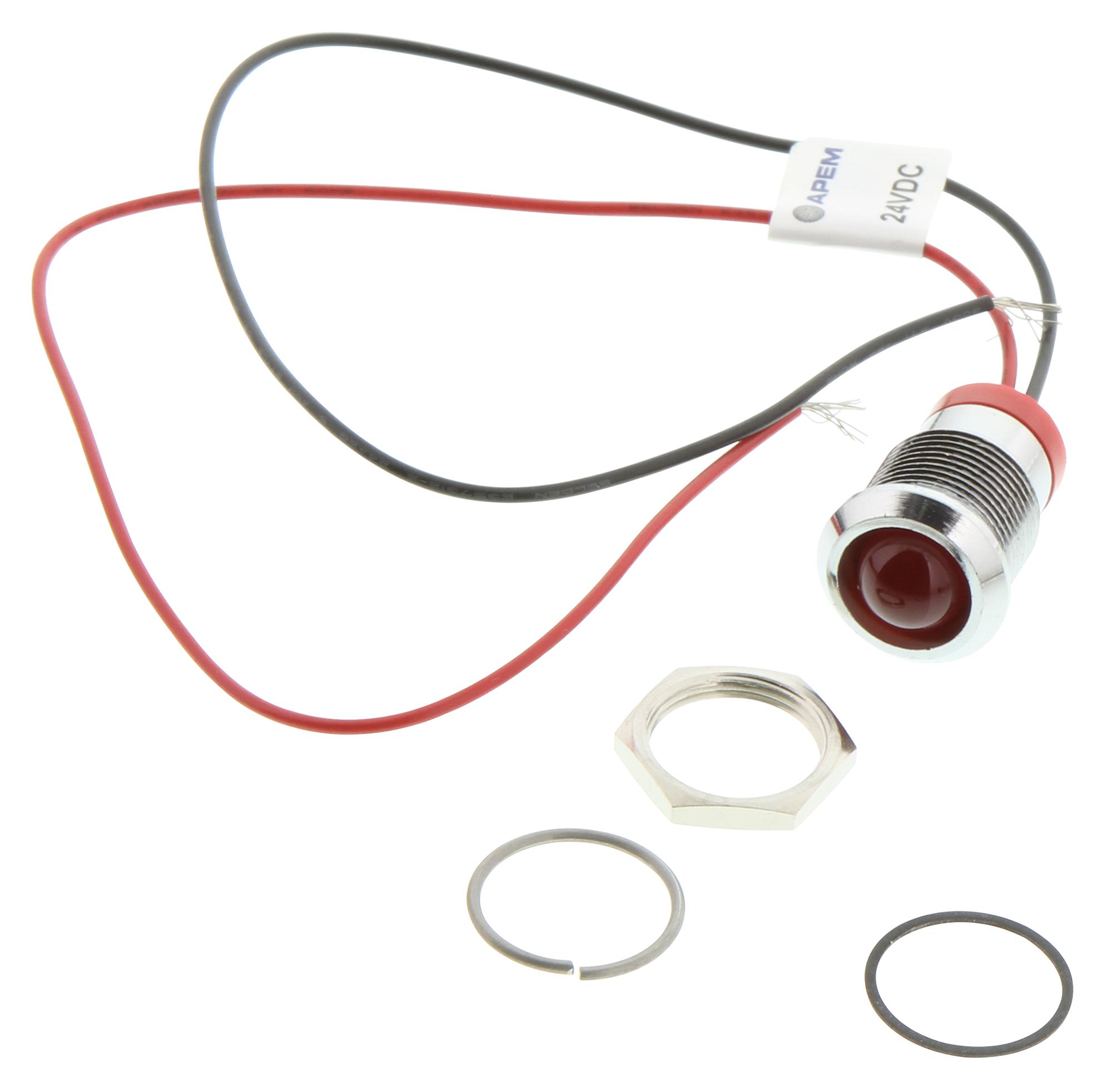 APEM Series Q12 LED Indicator: Q12P3CXXHR24E