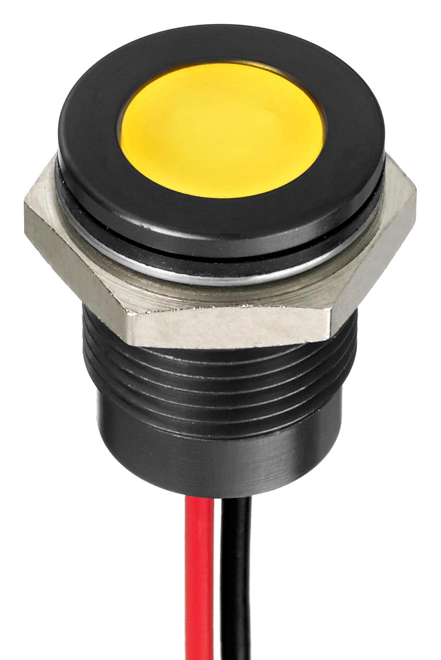 Buy APEM Q14 Series Panel Mount LED Indicators Part Number Q14F5BXXHY24E Online