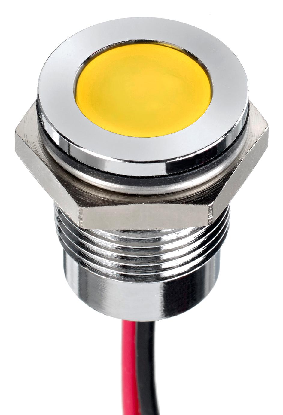Buy APEM Q14F5CXXHY12E Panel Mount LED Indicator Part Number Q14F5CXXHY12E Online