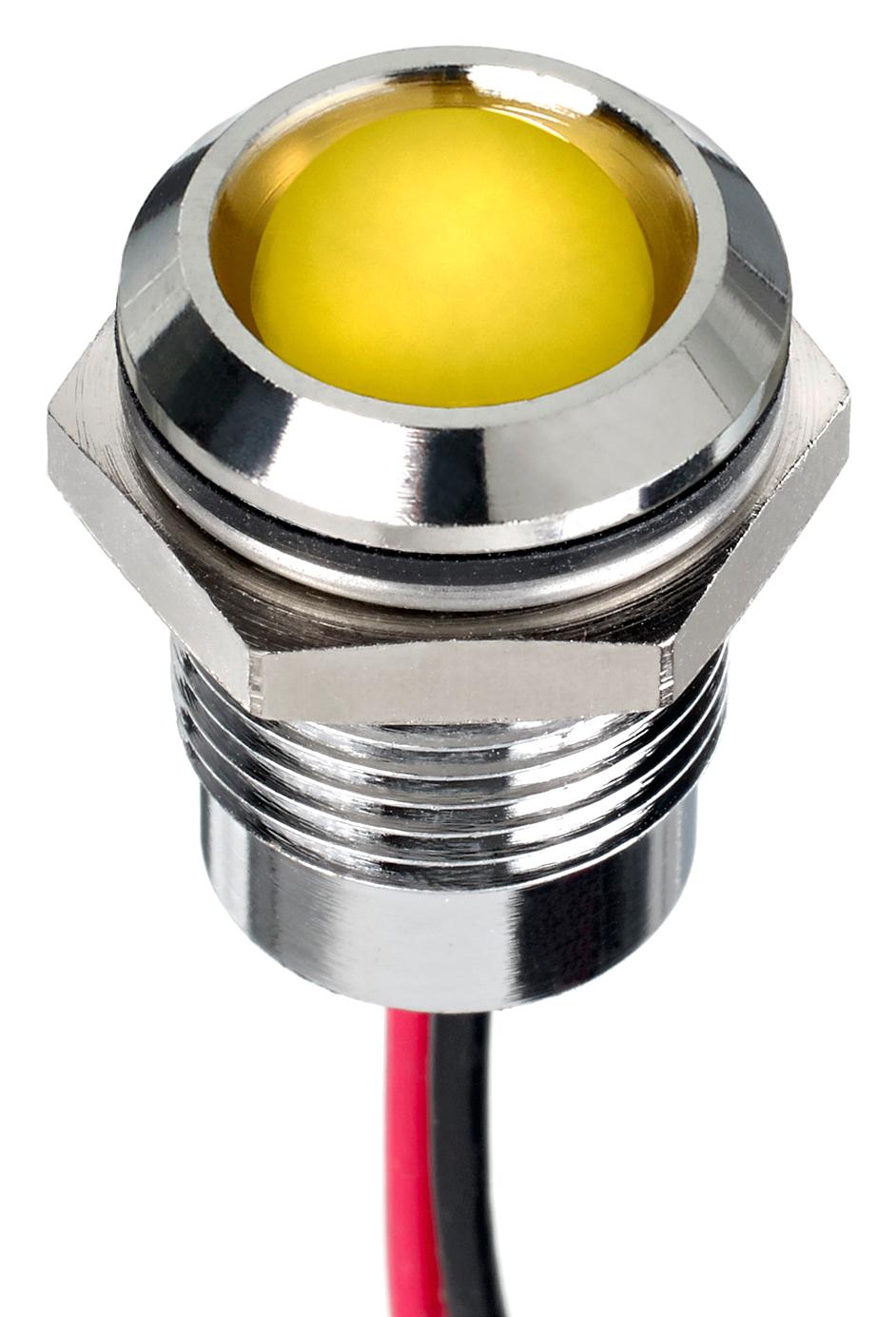 AEGIS Series 14 mm Panel Mount LED Indicators: Q14P5CXXHY12E