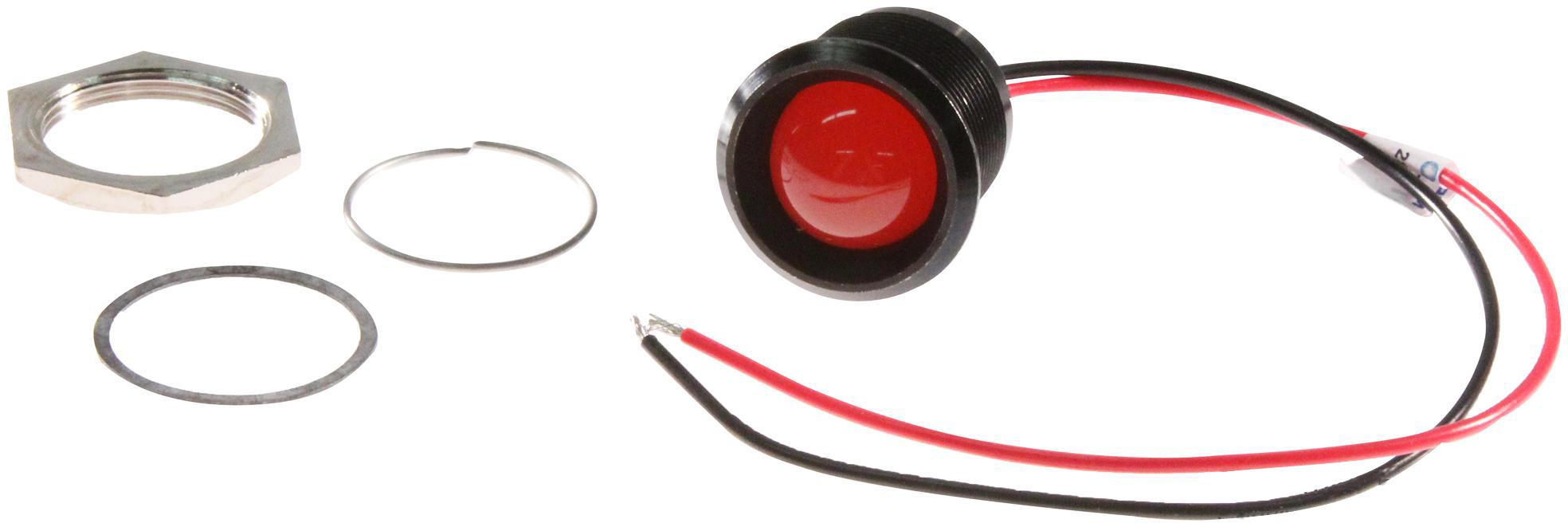 APEM Series Q22 Indicator: Red Panel Mount LED - 28VDC