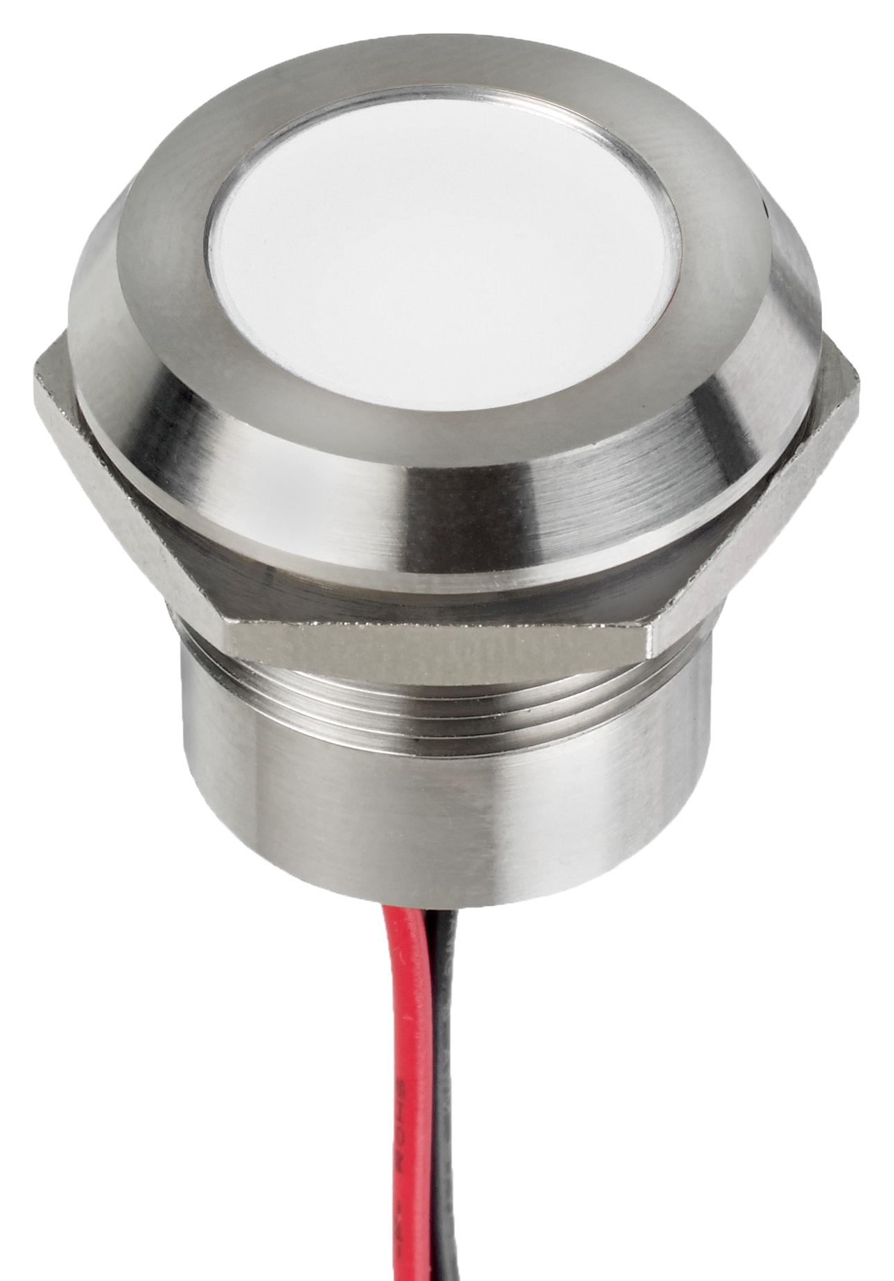 APEM Series Q22 LED: Panel Mount Indicator Q22Y5SXXW12E