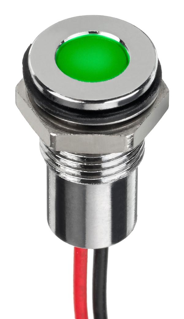 APEM Series Q8 LED Indicator Durable Panel Mount: Q8F5CXXHG110E