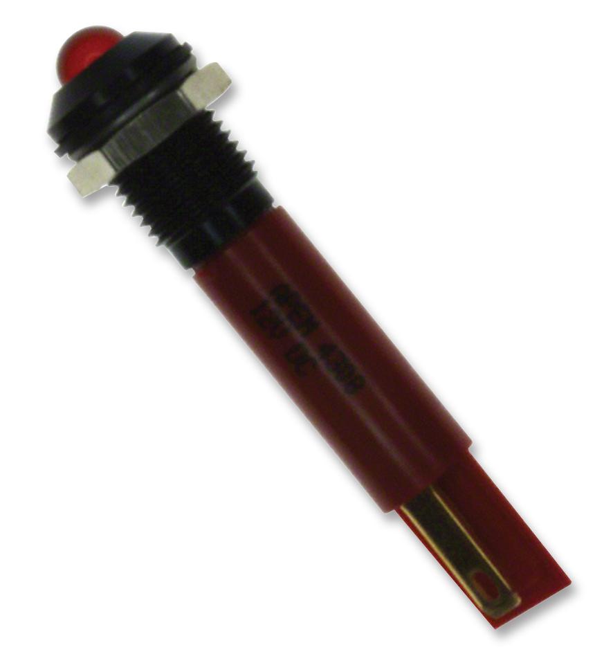 APEM Series Q8 LED Indicator: 12V Red Panel Mount IP67