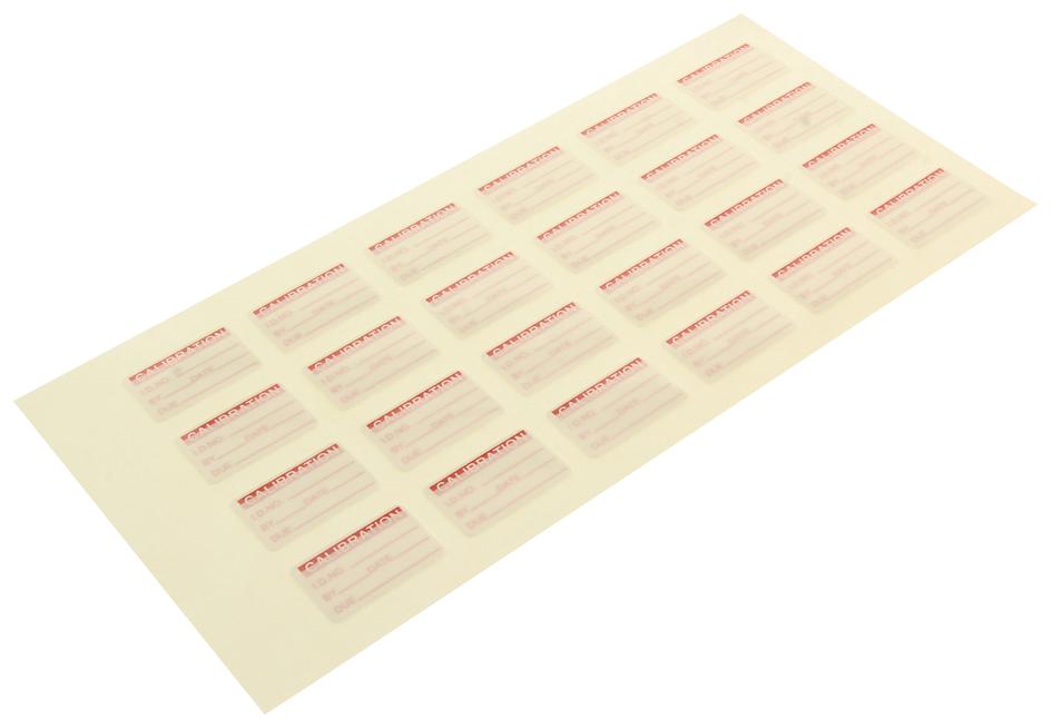 TE QCC311RD – Reliable Calibration Labels for Industrial Applications