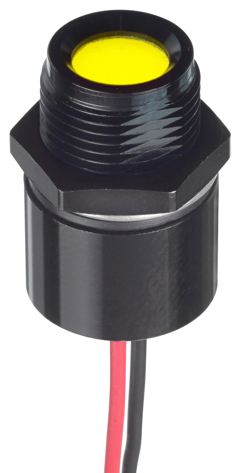 Buy APEM QRM14 Series Rear Panel Mount LED Indicators Part Number QRM145BXXHY02E Online