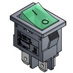 RA812C1021-137 E-SWITCH Illuminated DPST Switch | myMectronic
