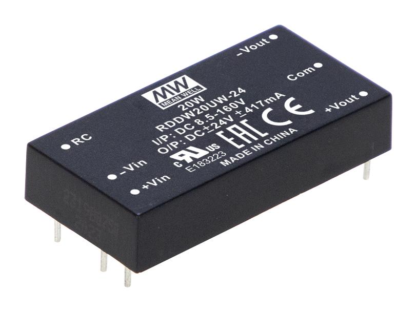 Mean Well Series Railway DC-DC Converter: RDDW20UW12