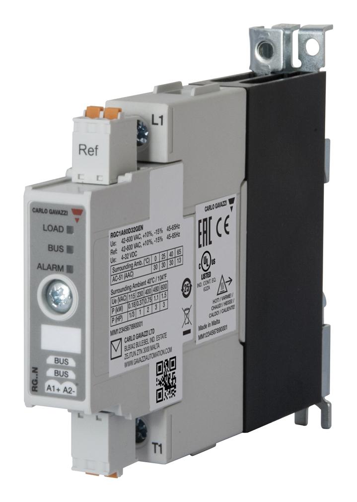 Gavazzi Series RGC 600VAC Solid State Relay: RGC1A60D32GEN