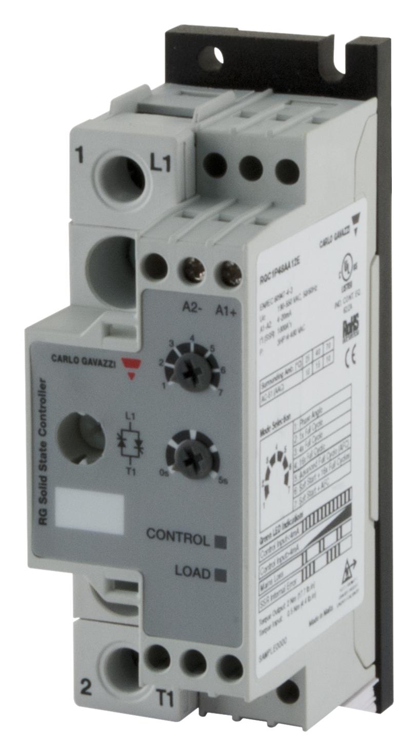 Carlo Gavazzi Series RGC1P 48V: 85-265VAC Solid State Relay with Heatsink