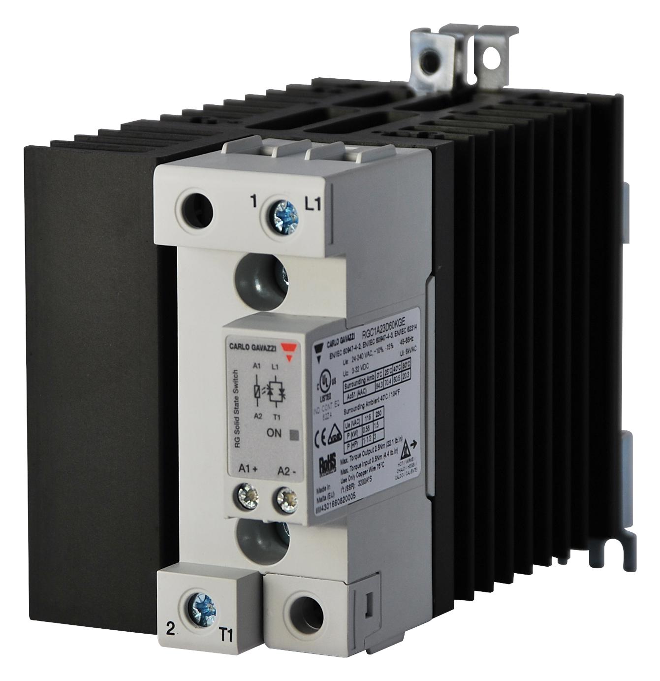 Carlo Gavazzi Series RGH High Voltage Solid State Contactor: RGH1A60A60KGE