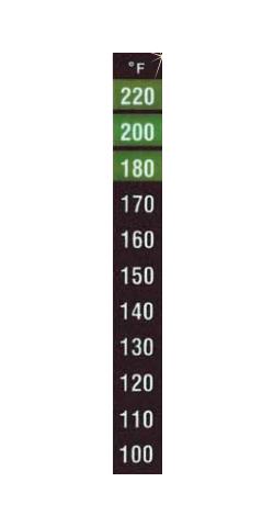 Buy Reversible Liquid Crystal Temperature Labels Part Number RLC8010022010 Online