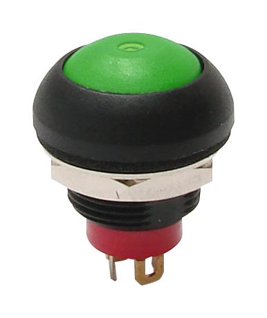 Industrial Series Pushbutton Switch: RP8100B1M1CEBLKBLKGRN