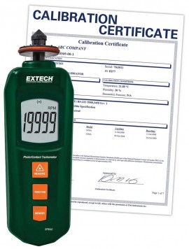 Extech Series RPM40NIST: Laser and Contact Pocket Tachometer