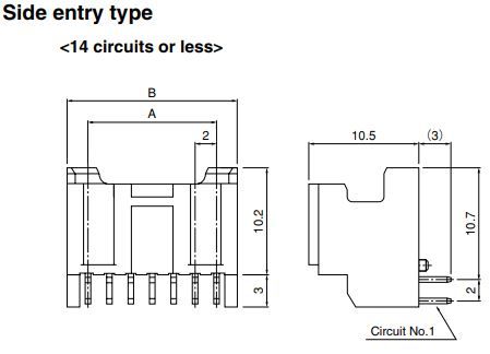 JST Series PAD Connector: S14BPADSS1LFSN 250V 14-Position Connector Header