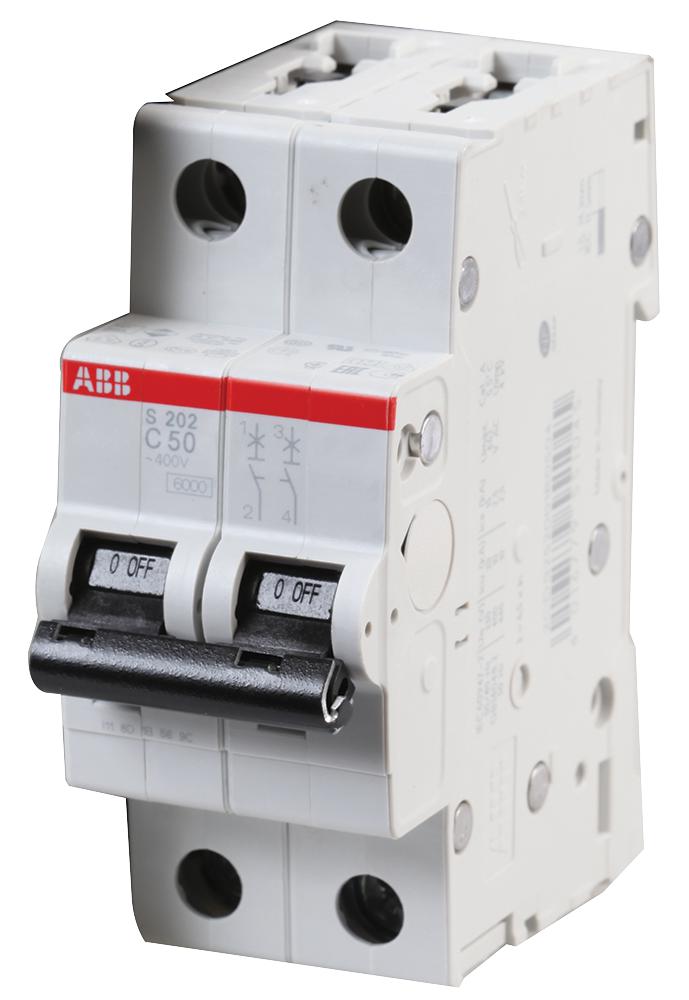 ABB Series S200 Circuit Breaker: 50A 2P C-Characteristic