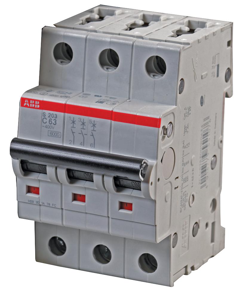 Siemens Series S200 Circuit Breaker: 63A 3P C-Characteristic Model