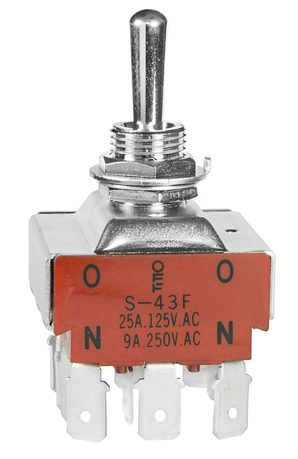 Buy NKK Switches S43F 4PDT Toggle Switch Part Number S43F Online
